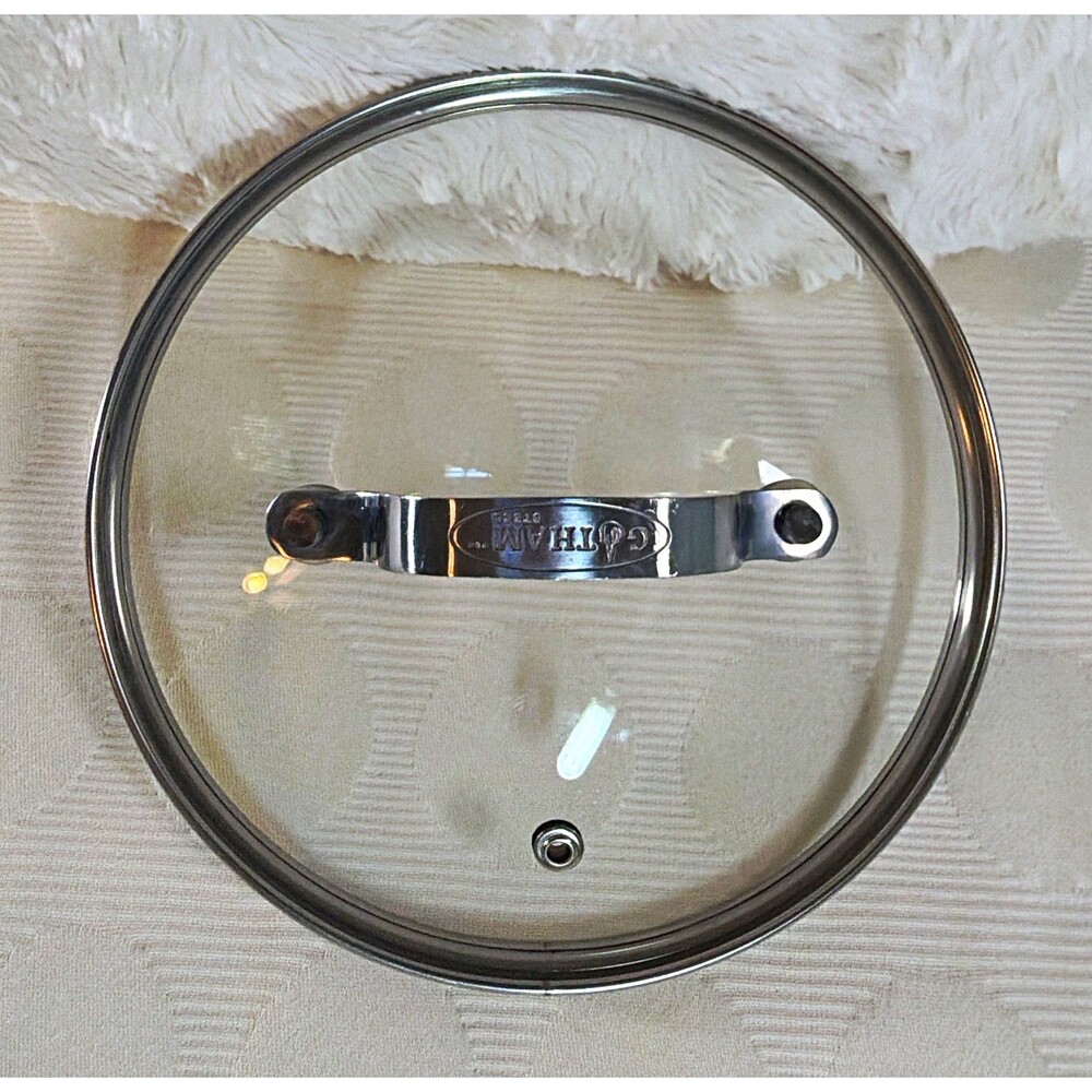 Gotham Steel 8 Inch Glass Replacement Lid Stainless Rim Steam Vent